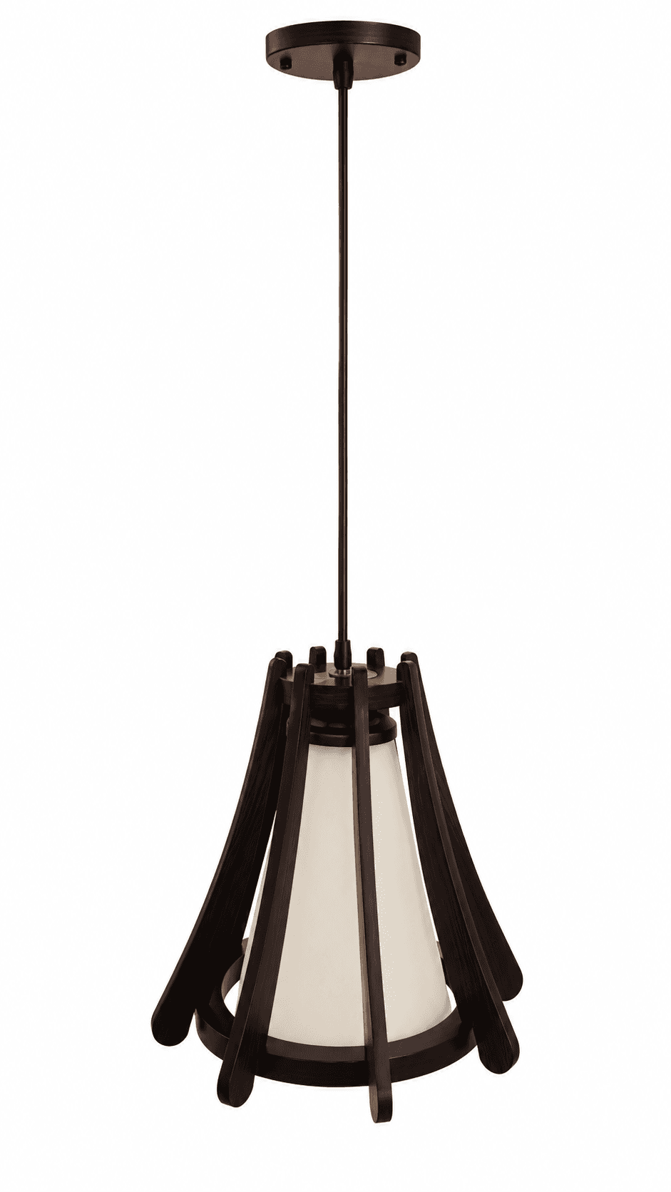 Lámpara Colgante de Madera Diseño Artesanal Contemporáneo 1 luz