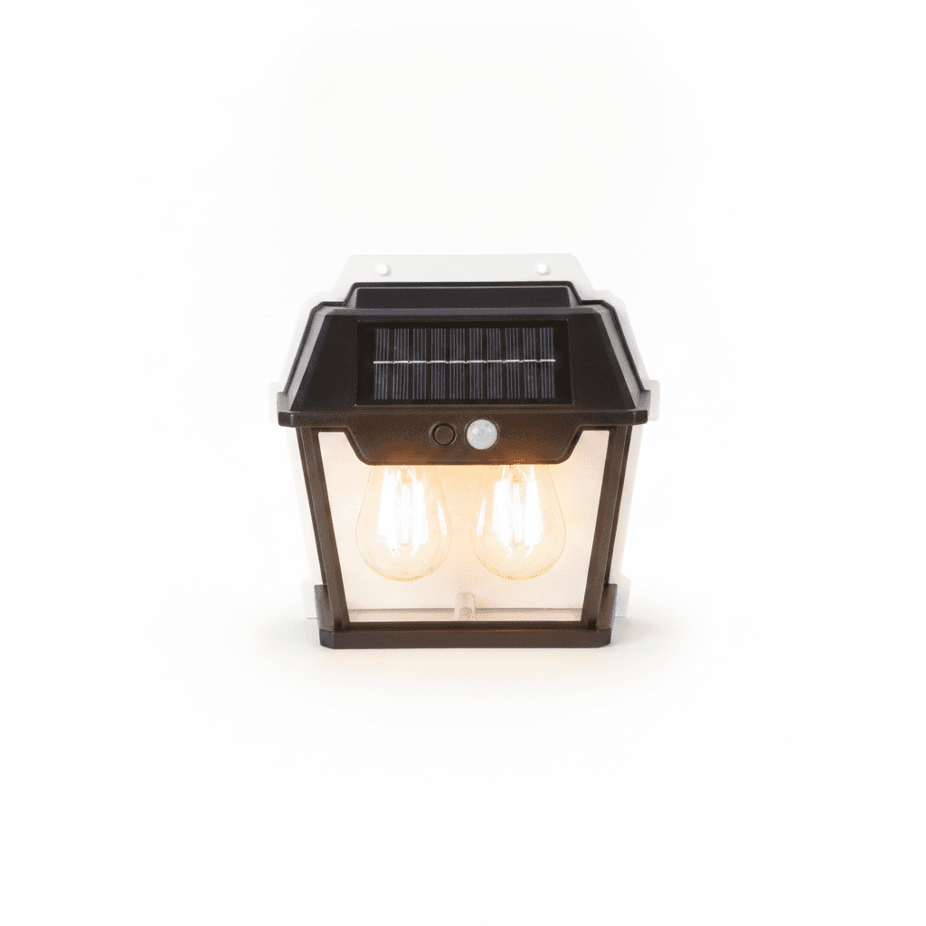 Aplique Solar LED 2 Luces 1200 lm con Sensor de Movimiento