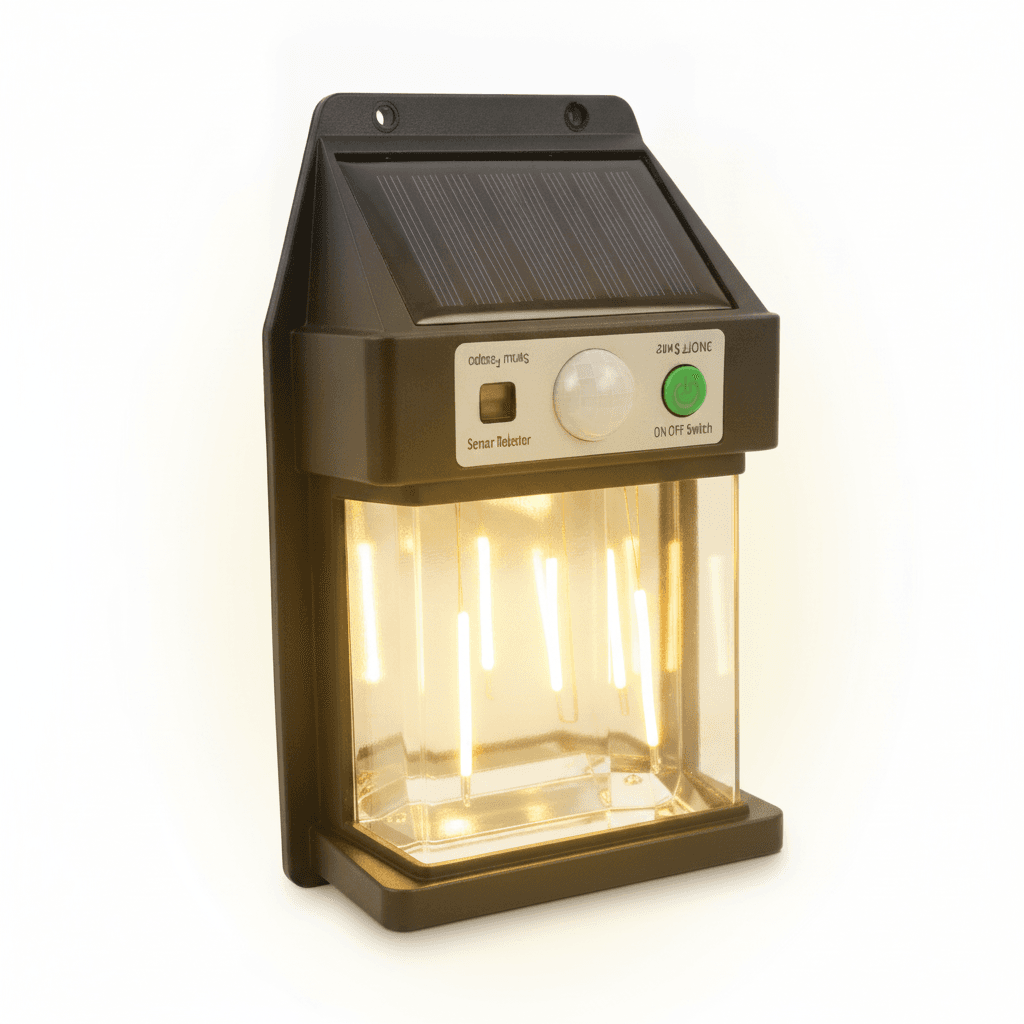 Aplique Solar LED 2W con Sensor de Movimiento