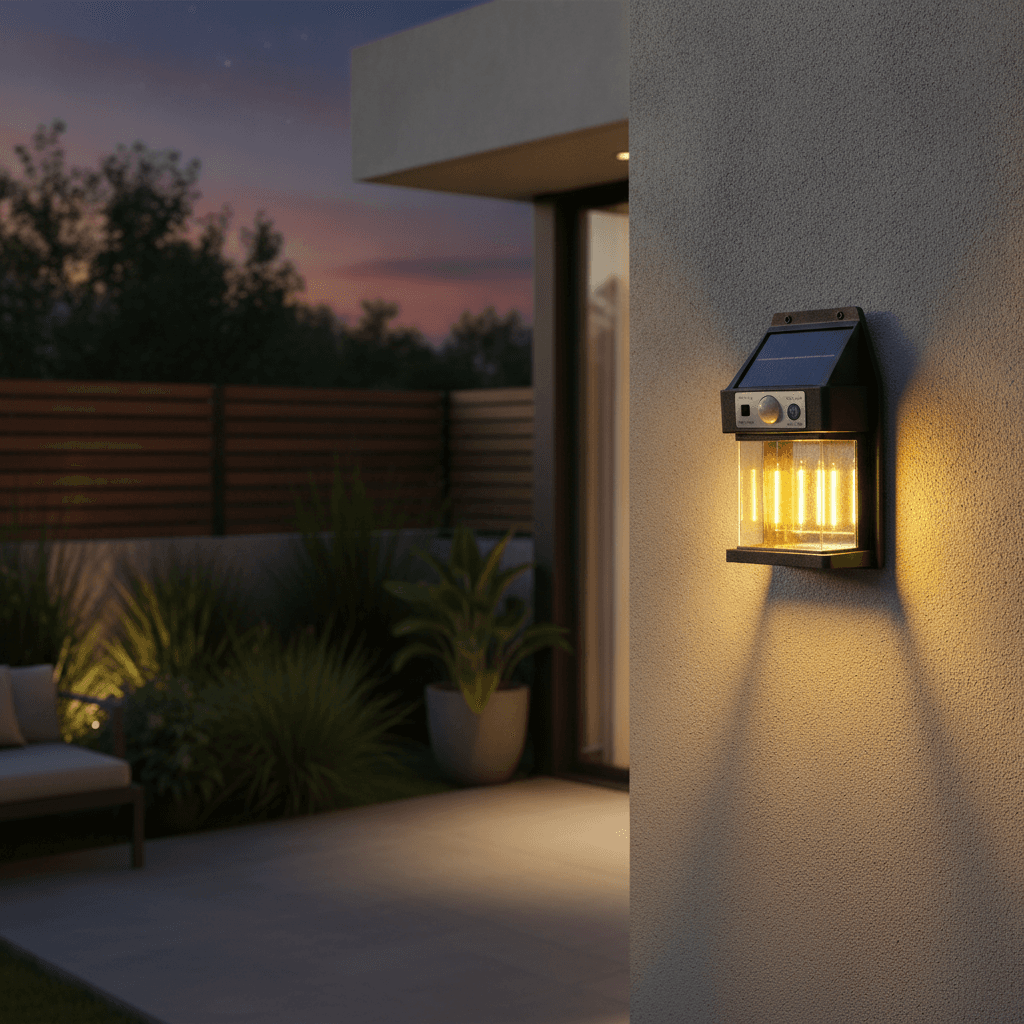 Aplique Solar LED 3W con Sensor de Movimiento