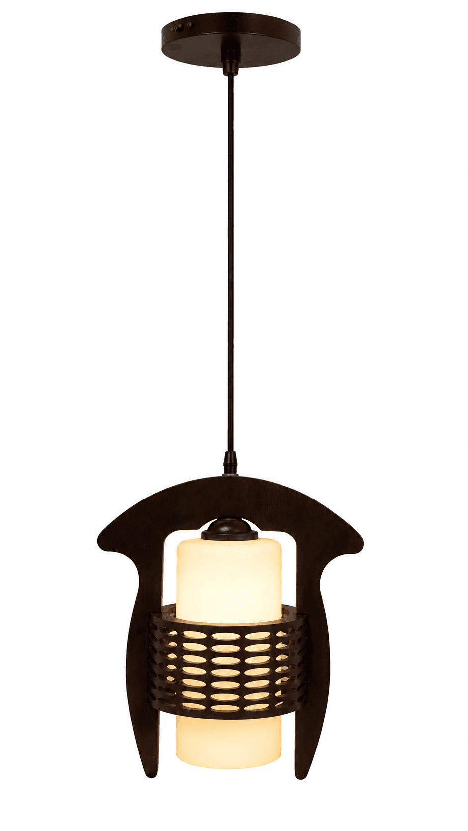 Lámpara Colgante Cónica de Madera 1 luz