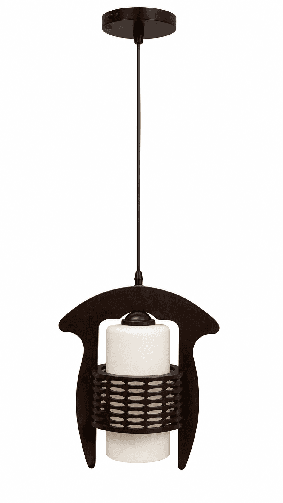 Lámpara Colgante Cónica de Madera 1 luz