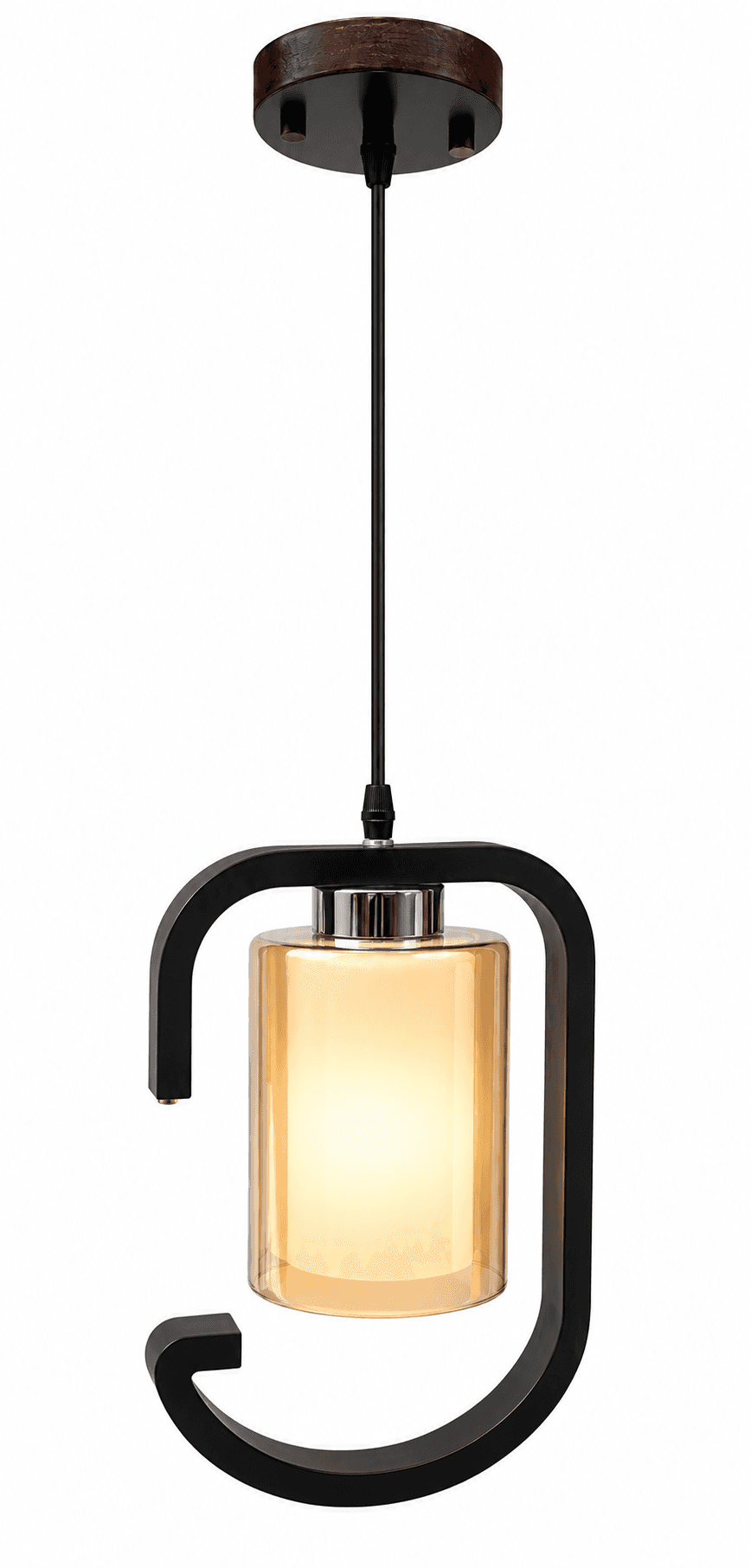 Lámpara Colgante Diseño Curvo 1 Luz