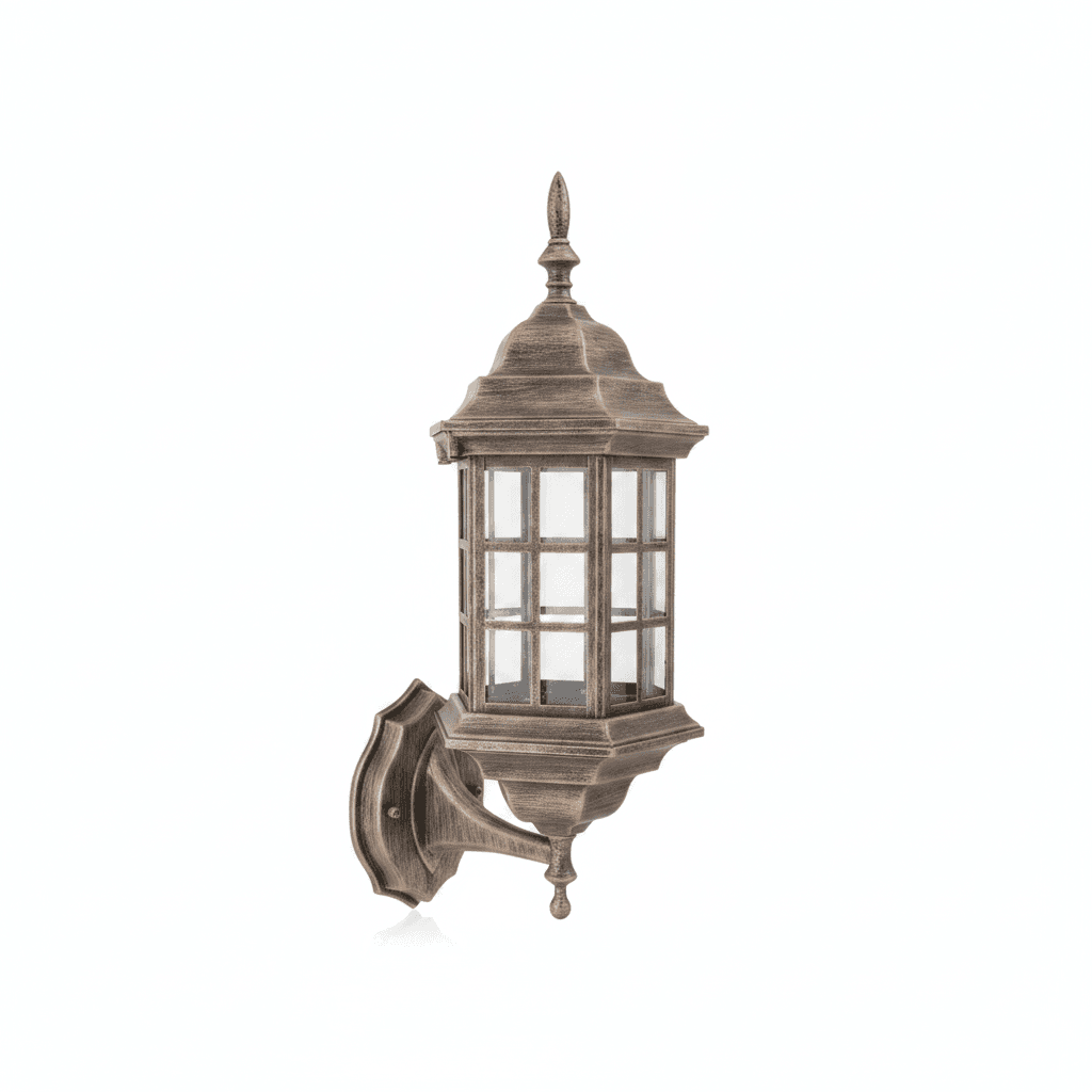 Farol Casita Muro Mediano Envejecido