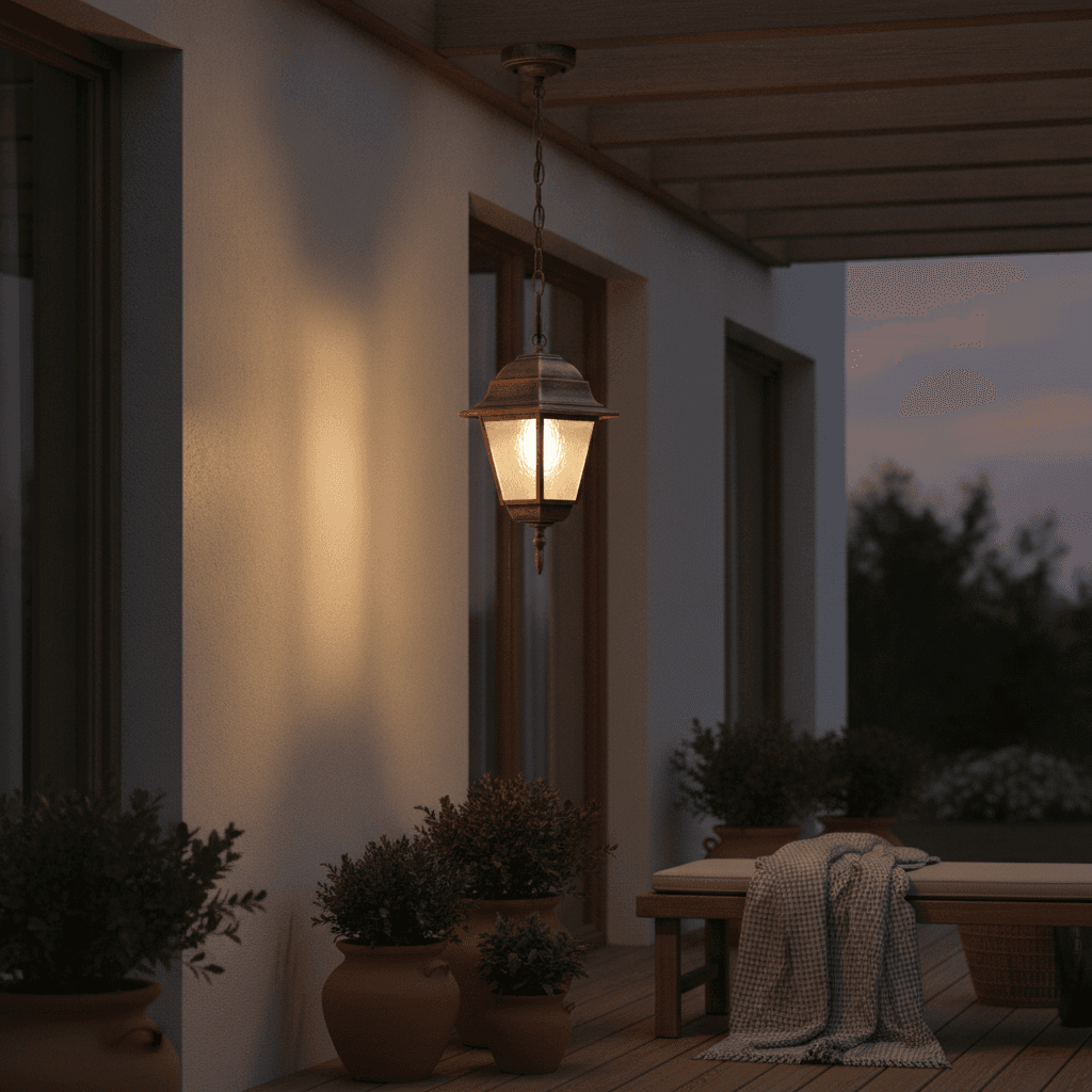 Farol Colgante Cuadrado Envejecido