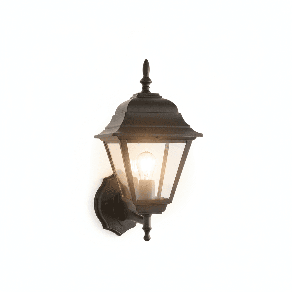 Farol Mural Cuadrado Negro