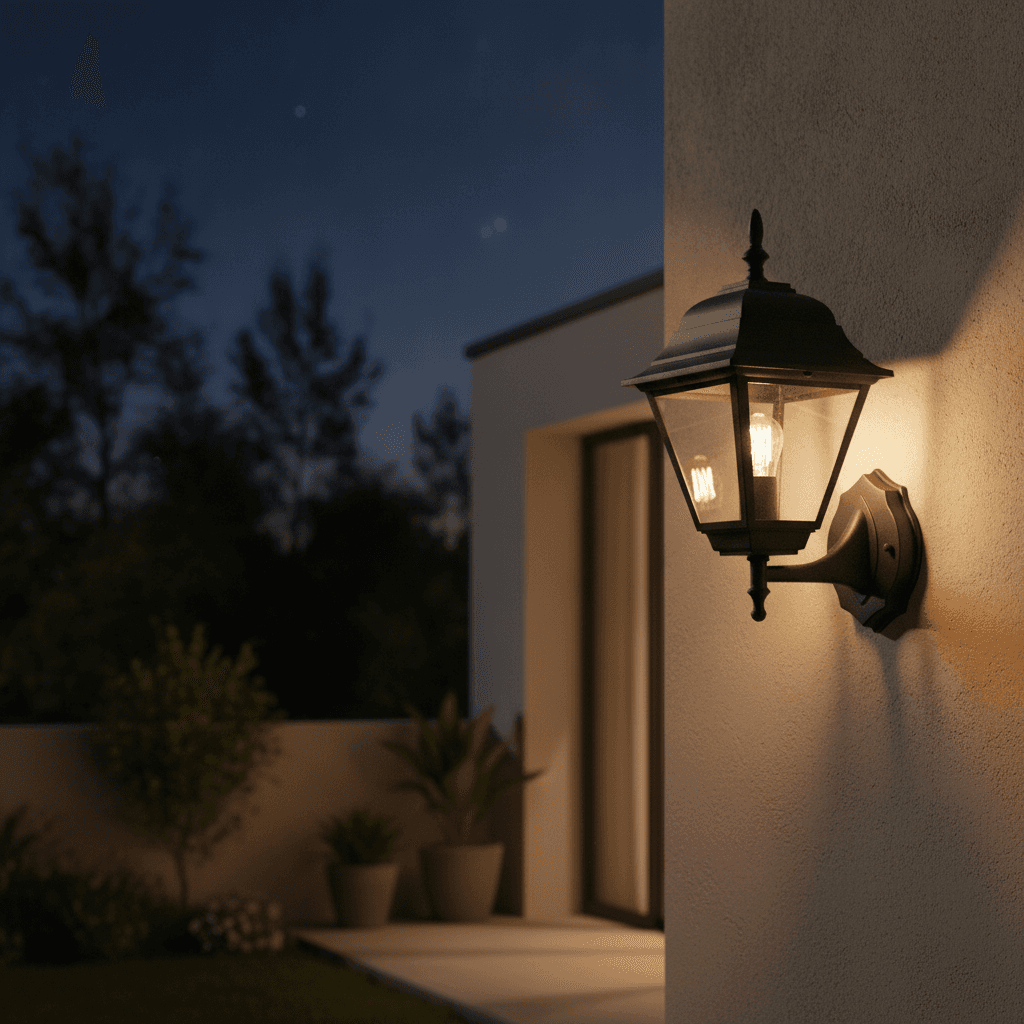 Farol Mural Cuadrado Negro