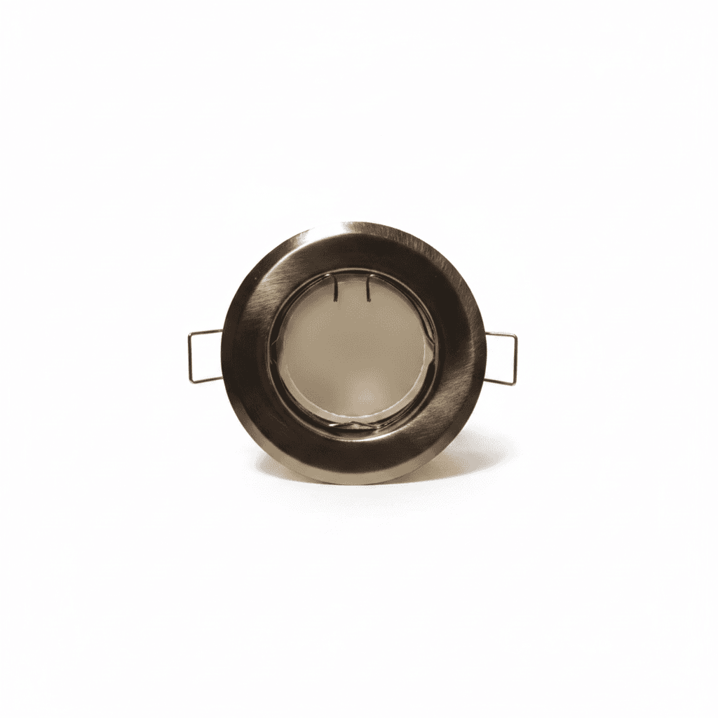 Foco Embutido Dicroico Níquel Mate Fijo Conector Gu10 Sin Ampolleta