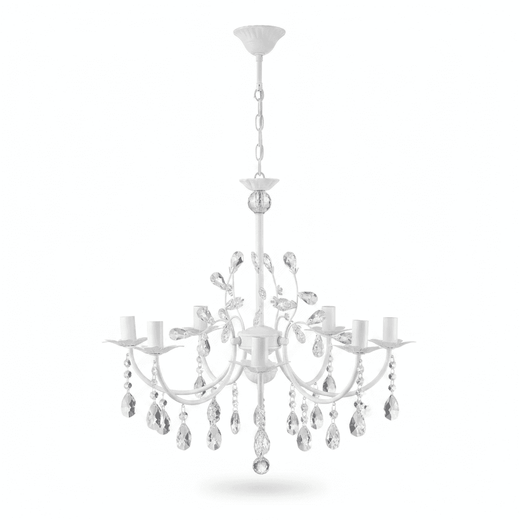 Lámpara Cristal 5 Luces Blanca