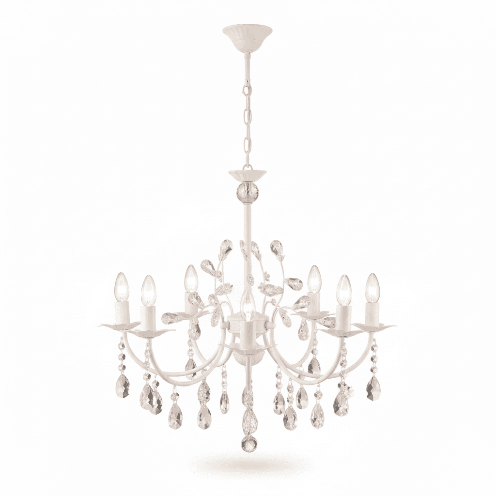 Lámpara Cristal 5 Luces Blanca