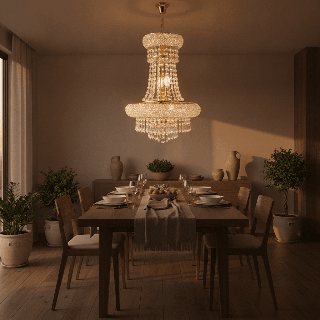 Lámpara De Cristal 7 Luces