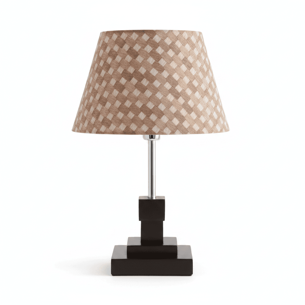 Lámpara De Velador Madera C/Pantalla