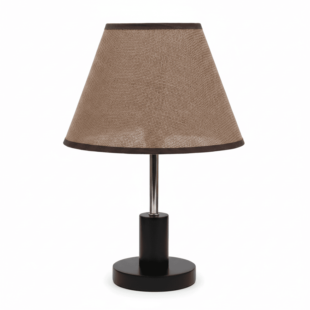 Lámpara De Velador Madera C/Pantalla