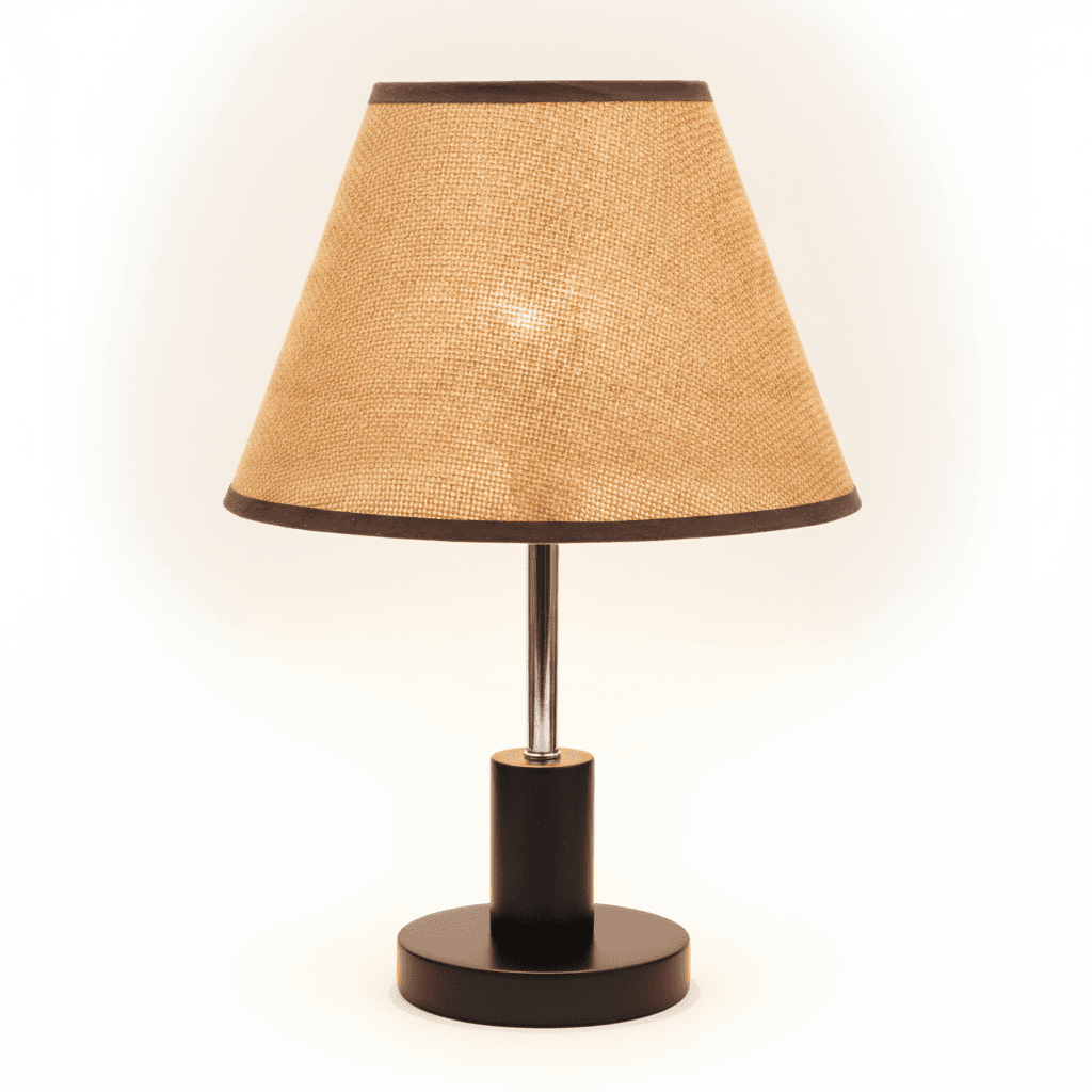 Lámpara De Velador Madera C/Pantalla