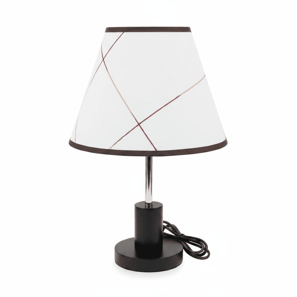 Lámpara De Velador Madera C/Pantalla