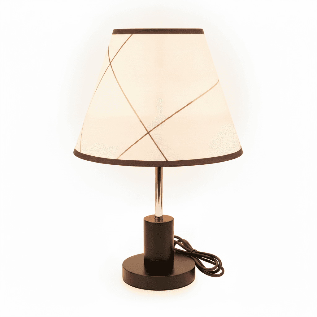 Lámpara De Velador Madera C/Pantalla