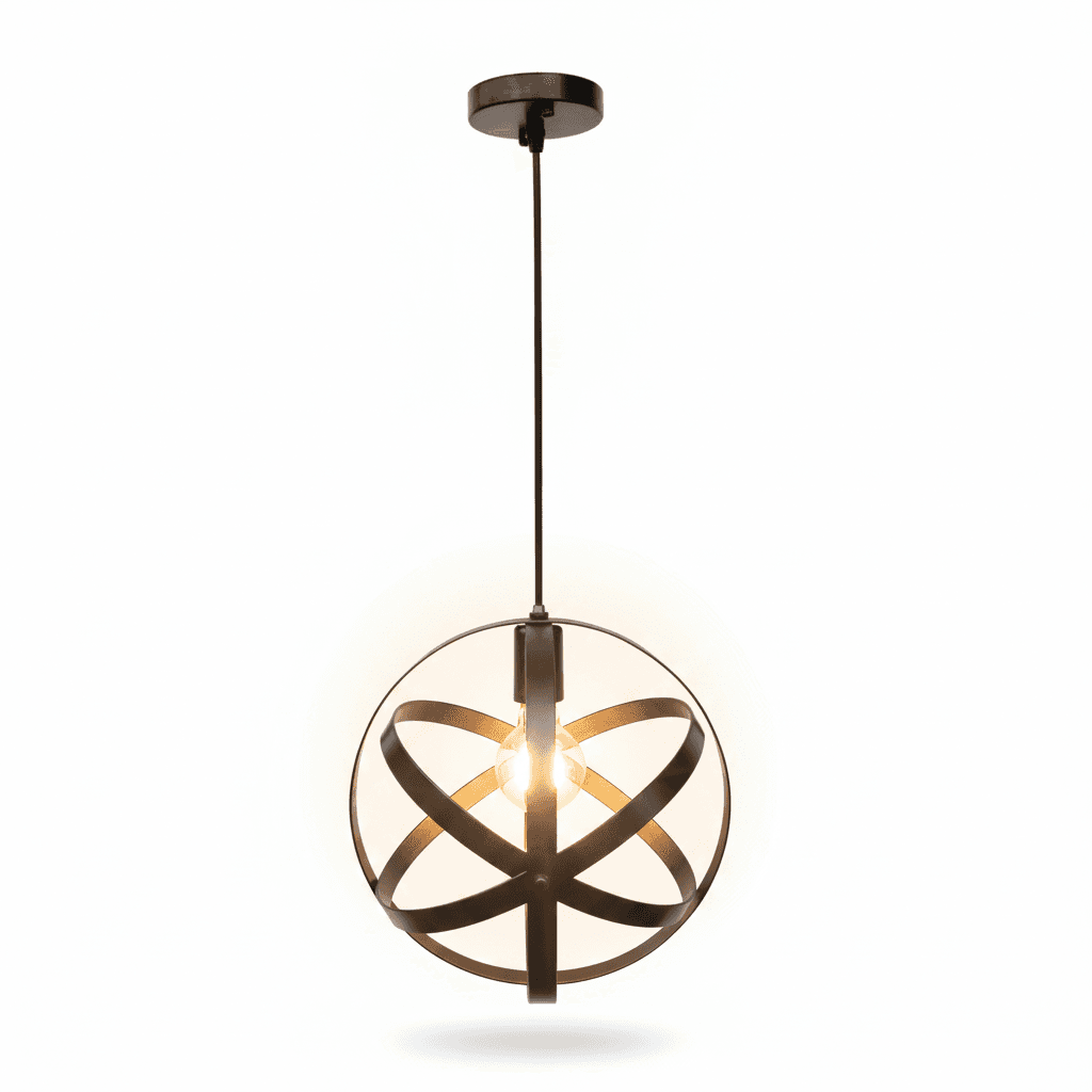 Lámpara Pendiente Fierro Negro 1 Luz