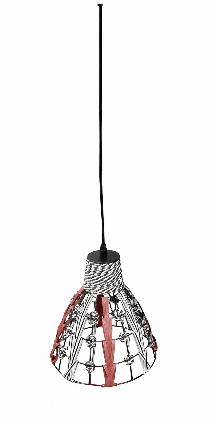 Lámpara Colgante Artesanal Mimbre 1 Luz