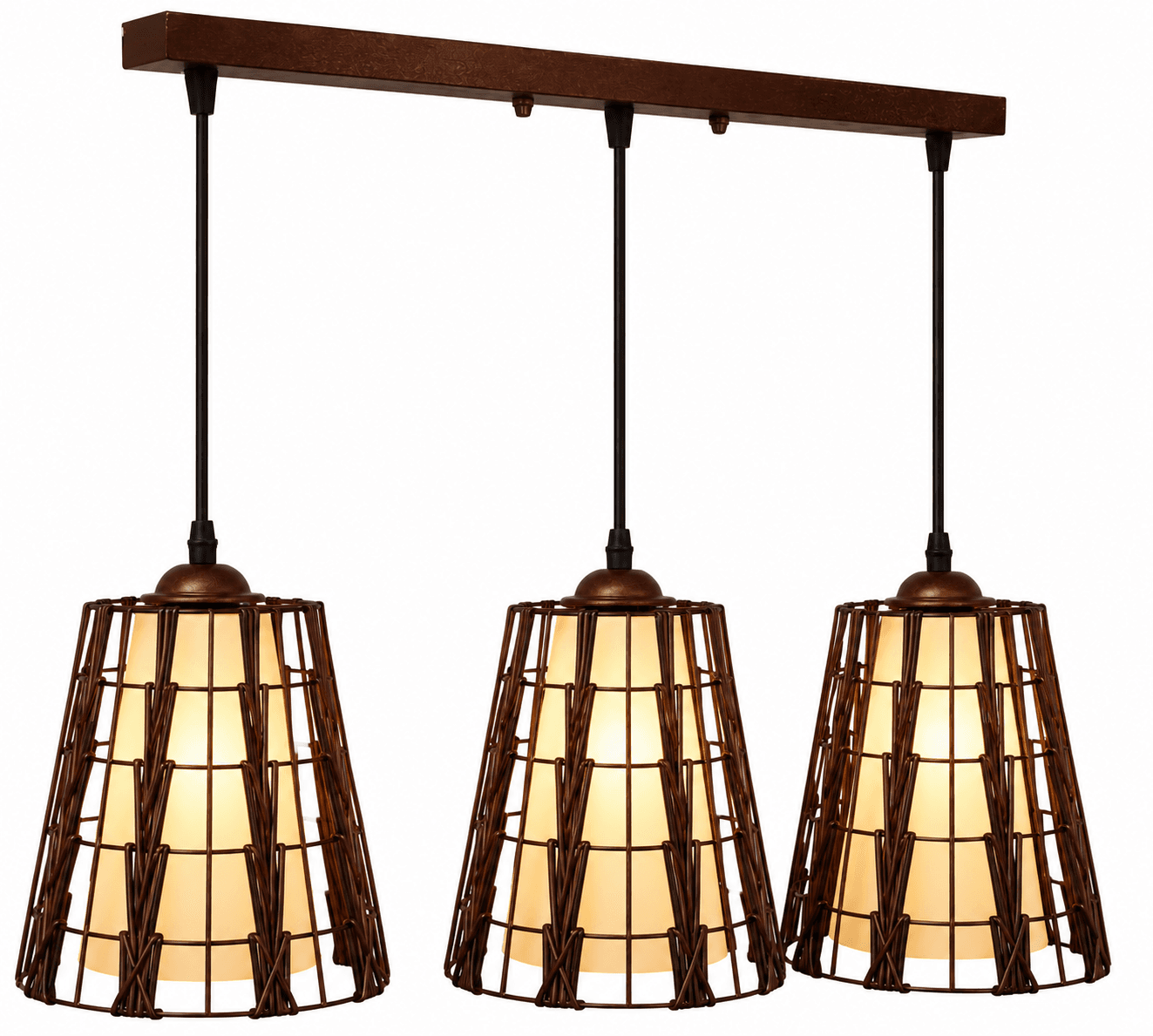 Lámpara Colgante Trenzada 3 Luces
