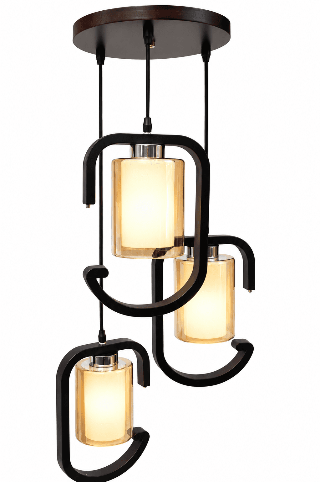 Lámpara Colgante Diseño Curvo 3 luces