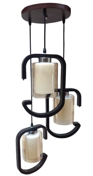 Lámpara Colgante Diseño Curvo 3 luces