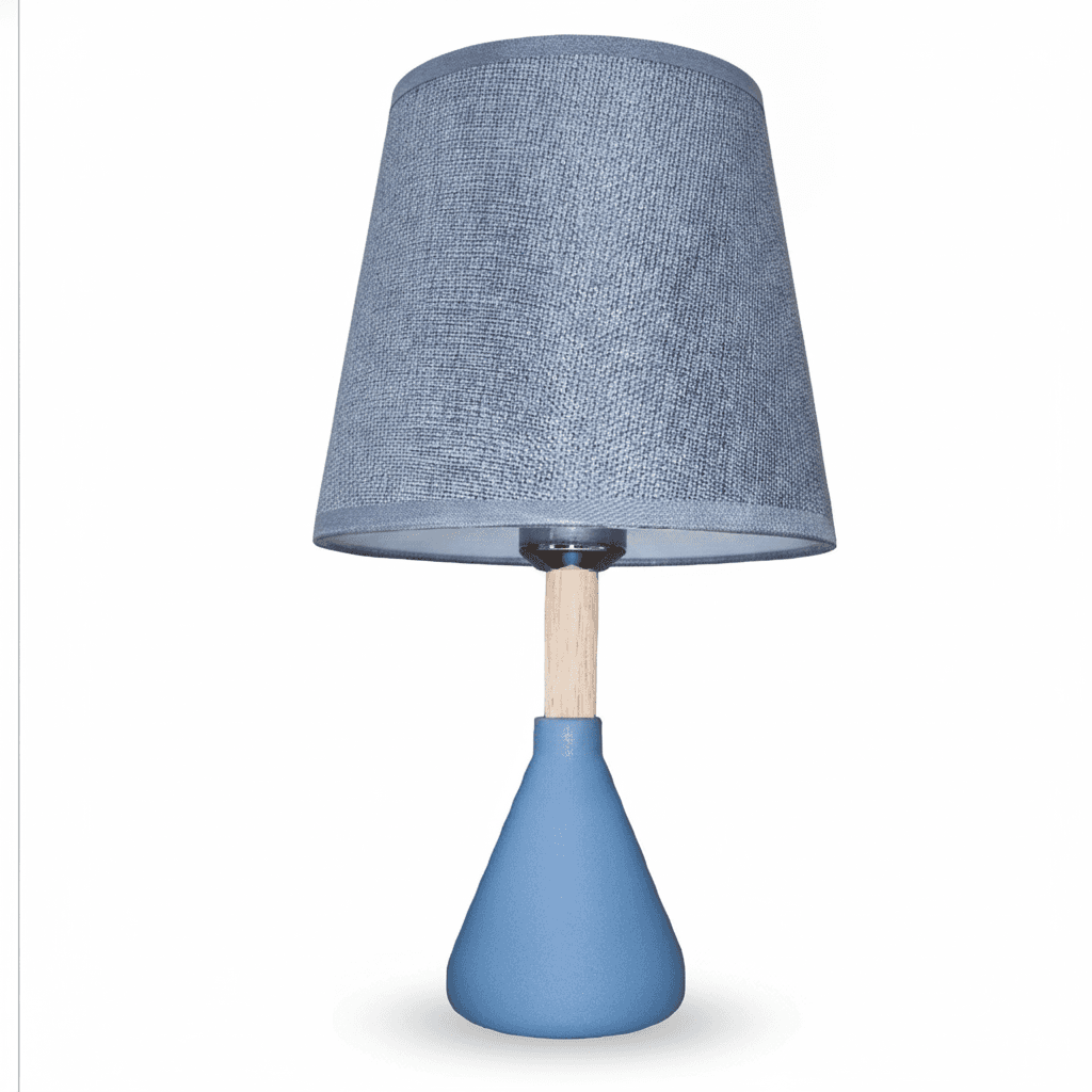 Velador Madera 1 Luz Azul
