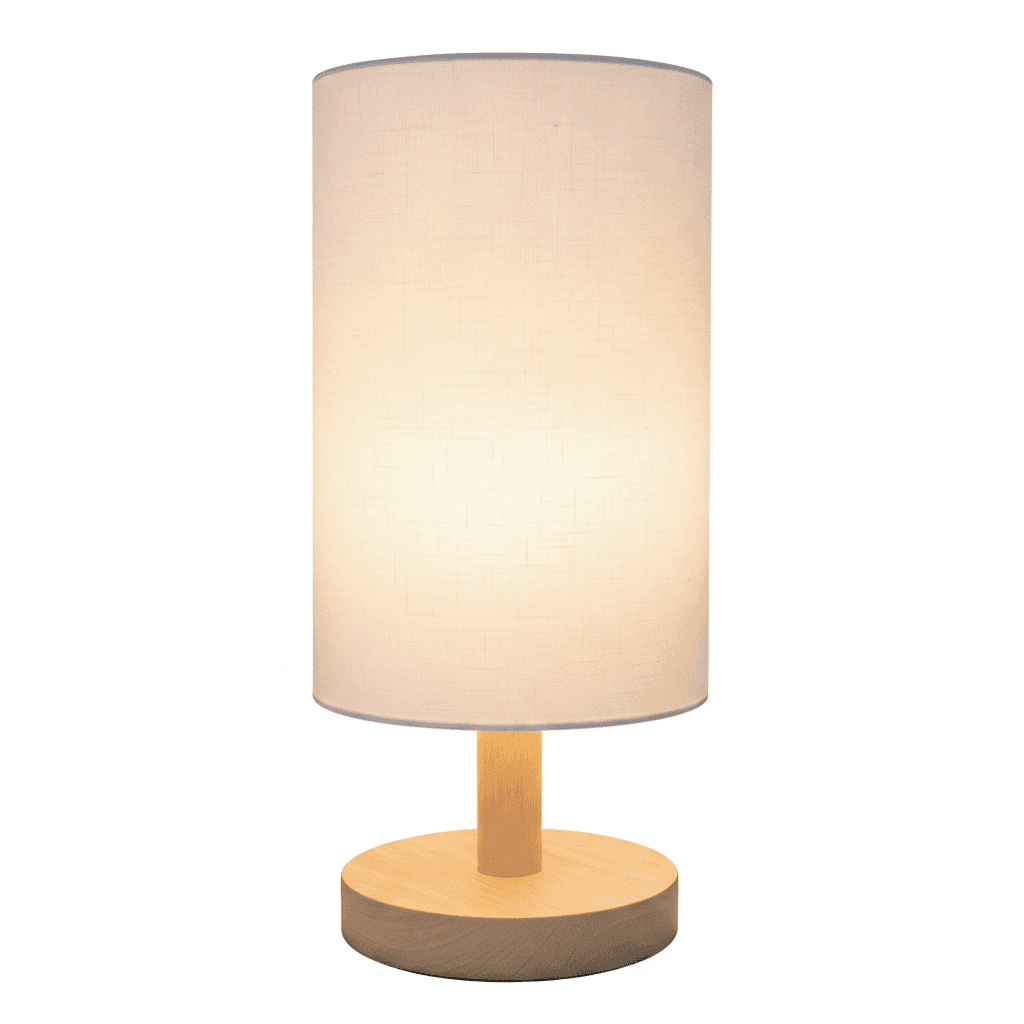 Velador Madera 1 Luz Blanca