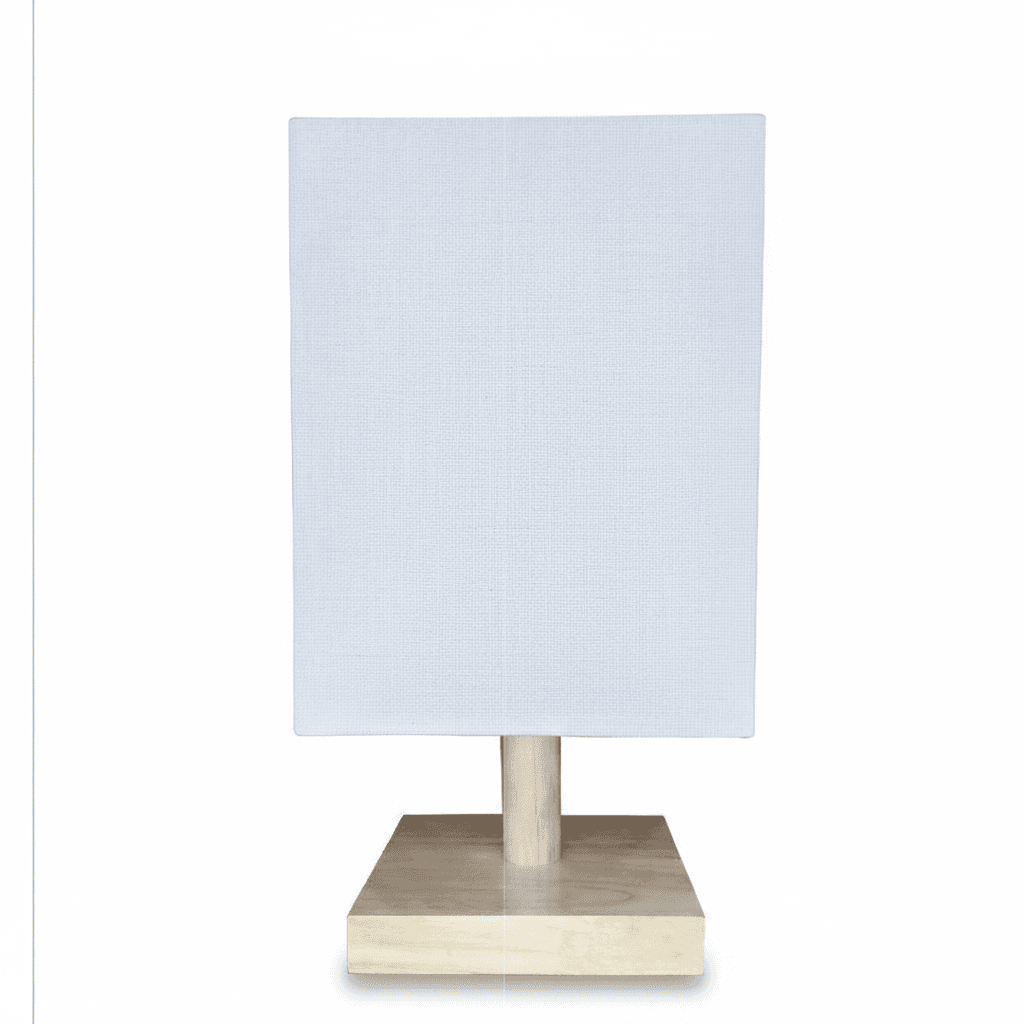 Velador Madera 1 Luz Blanca