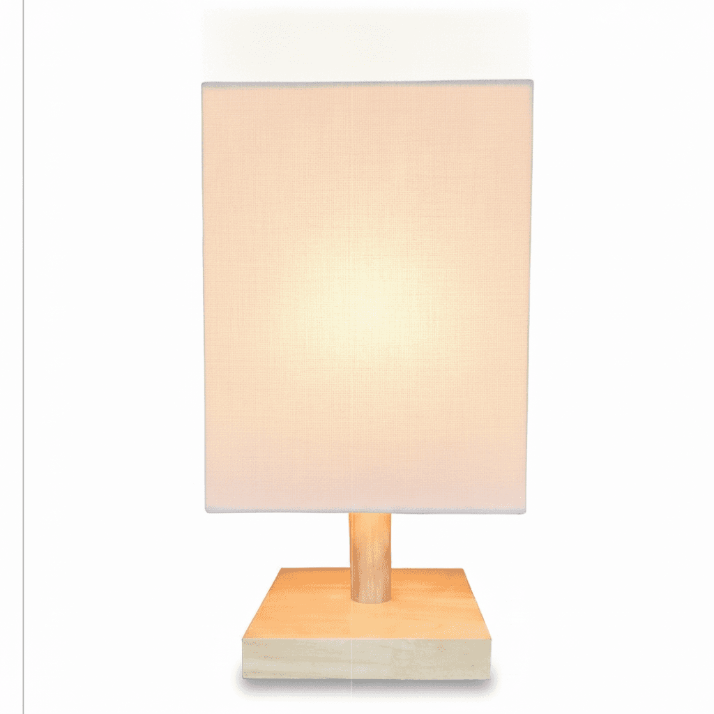 Velador Madera 1 Luz Blanca