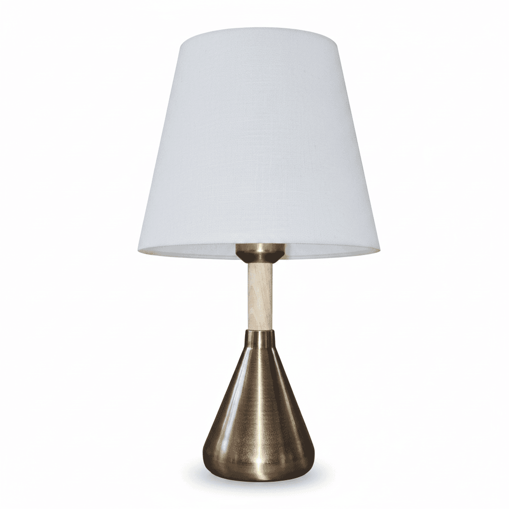 Velador Madera 1 Luz Fumé