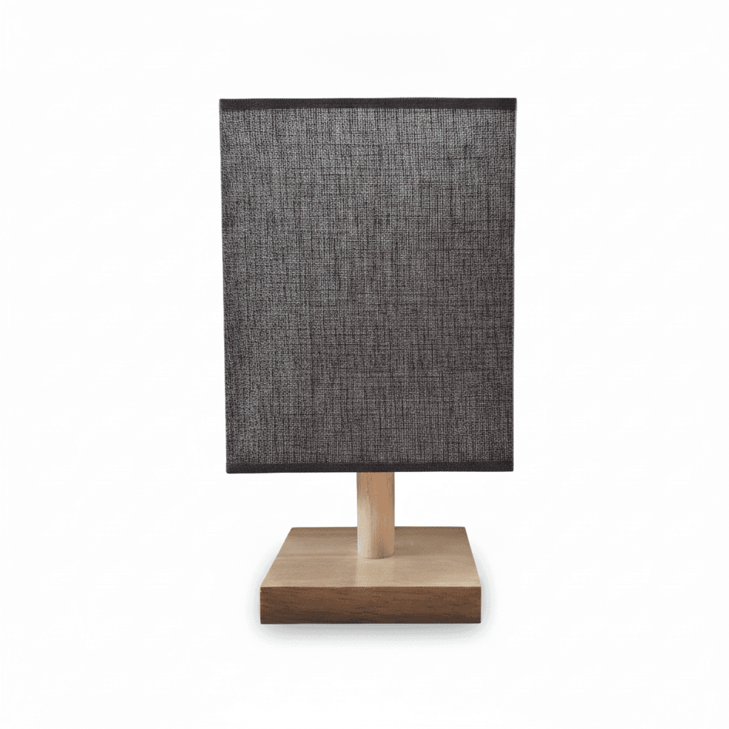 Velador Madera 1 Luz Gris