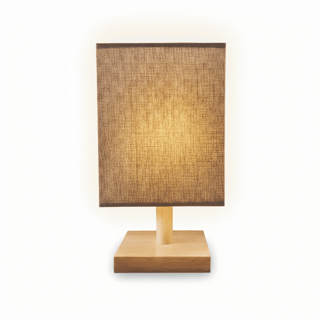 Velador Madera 1 Luz Gris