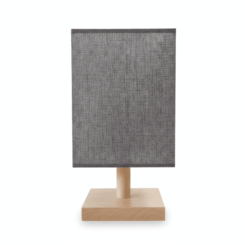 Velador Madera 1 Luz Gris