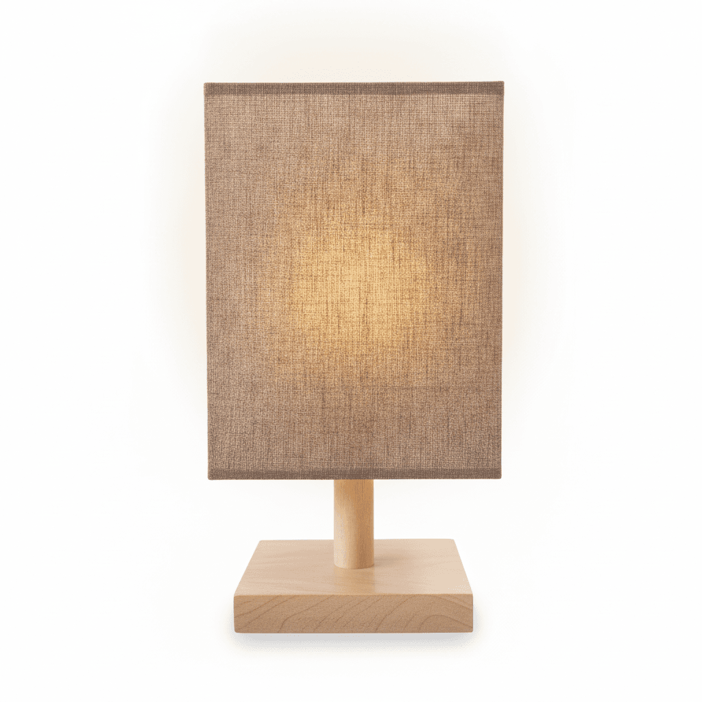 Velador Madera 1 Luz Gris